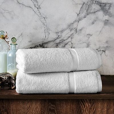 Sunset White Hand Towel