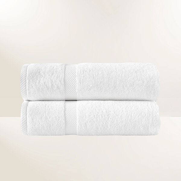 Sunset White Bath Towel