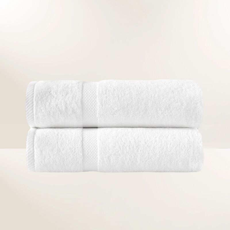 Sunset White Bath Towel