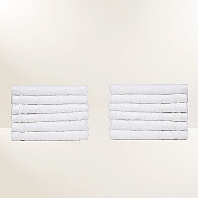 Sunset White Washcloth