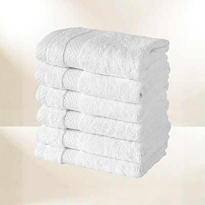 Sunset White Washcloth