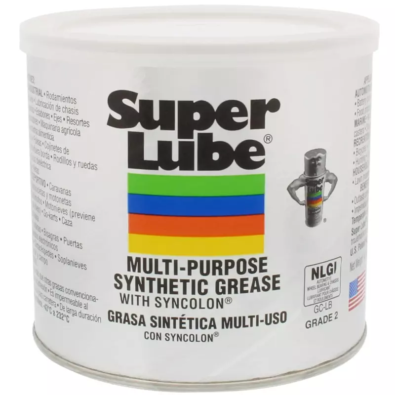 Super Lube 41160 Synthetic Grease (NLGI 2), 14.1 oz Canister, Translucent White 14.1oz/400g Canister