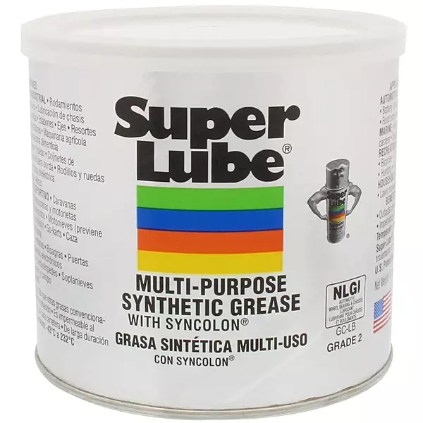 Super Lube 41160 Synthetic Grease (NLGI 2), 14.1 oz Canister, Translucent White 14.1oz/400g Canister