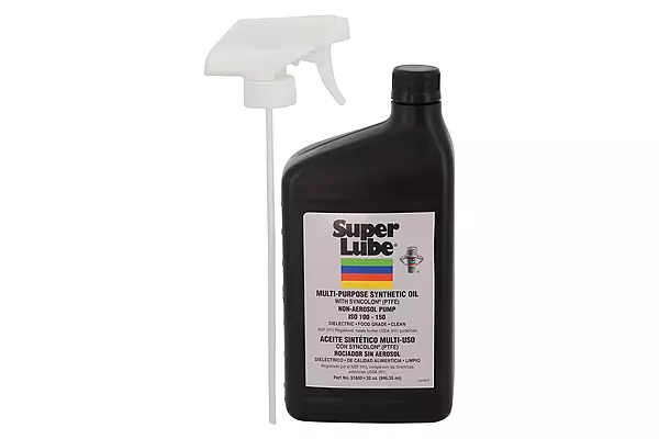 Super Lube 51600 Multi-Purpose Non-Aerosol Oil with PTFE, Trigger Sprayer, 1 quart, Translucent White