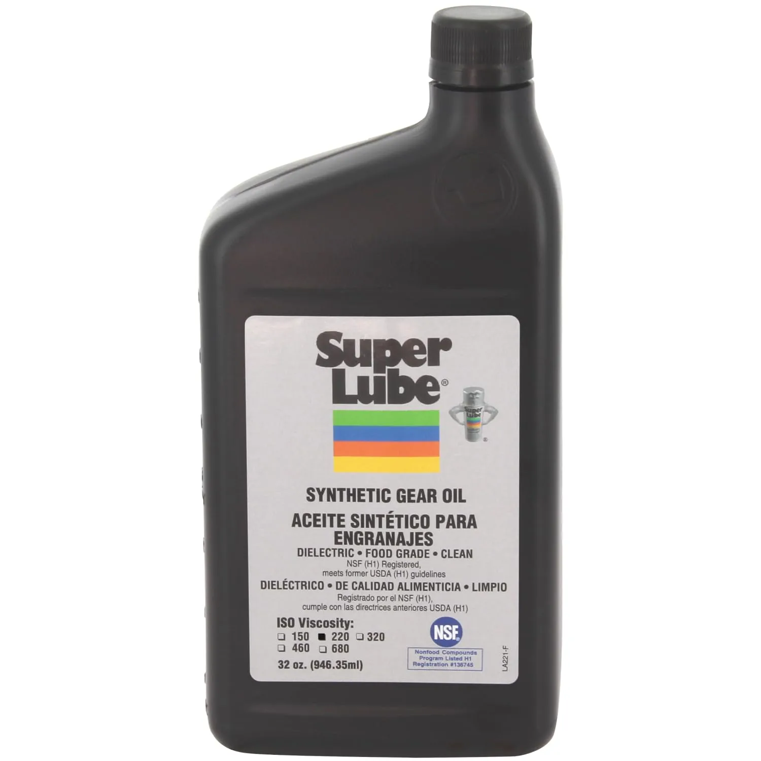 SUPER LUBE Synthetic Gear Oil (NSF H1 Food-Grade)