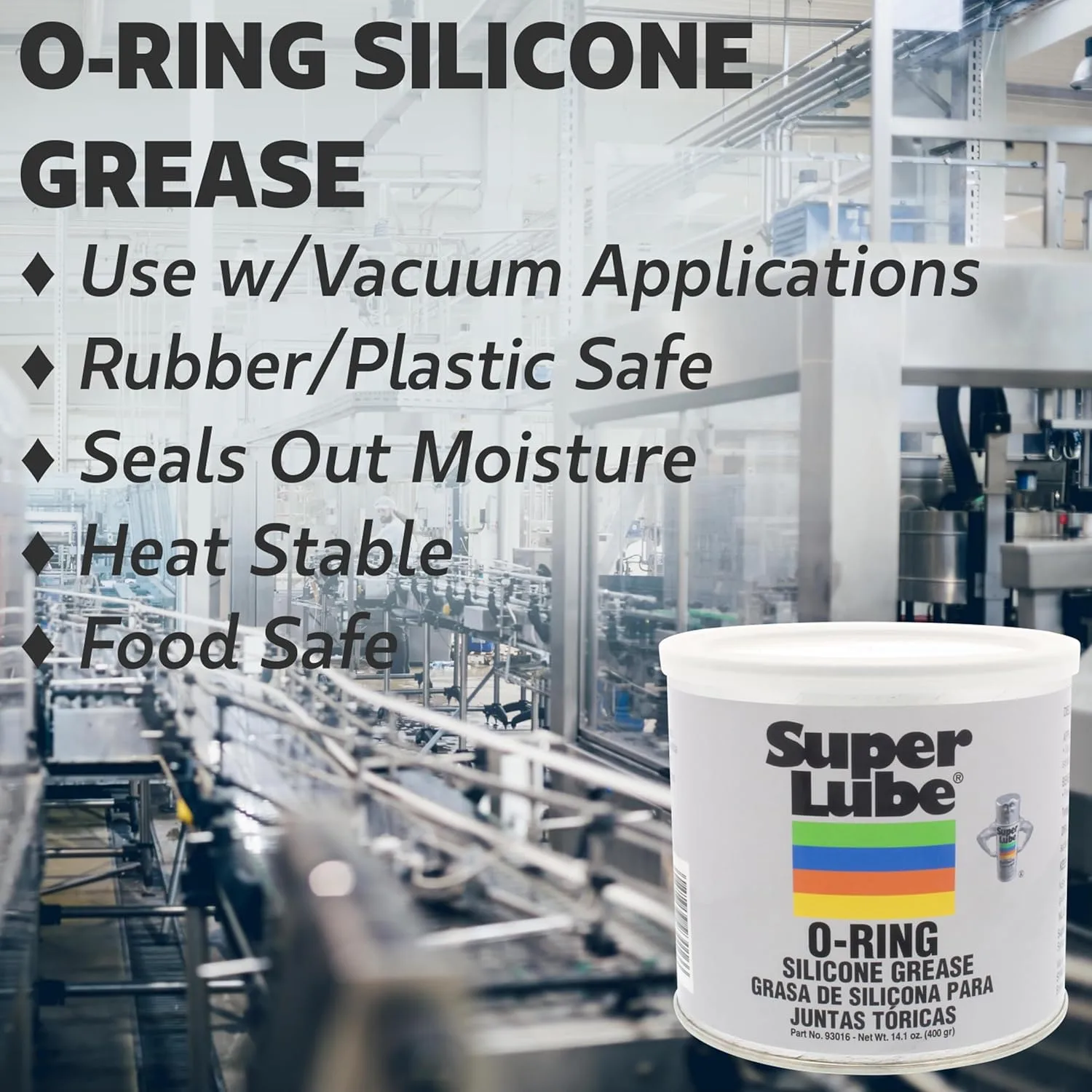 SUPER LUBE Silicone O-Ring Grease Non-Curing Compound | NSF H1 Food Grade