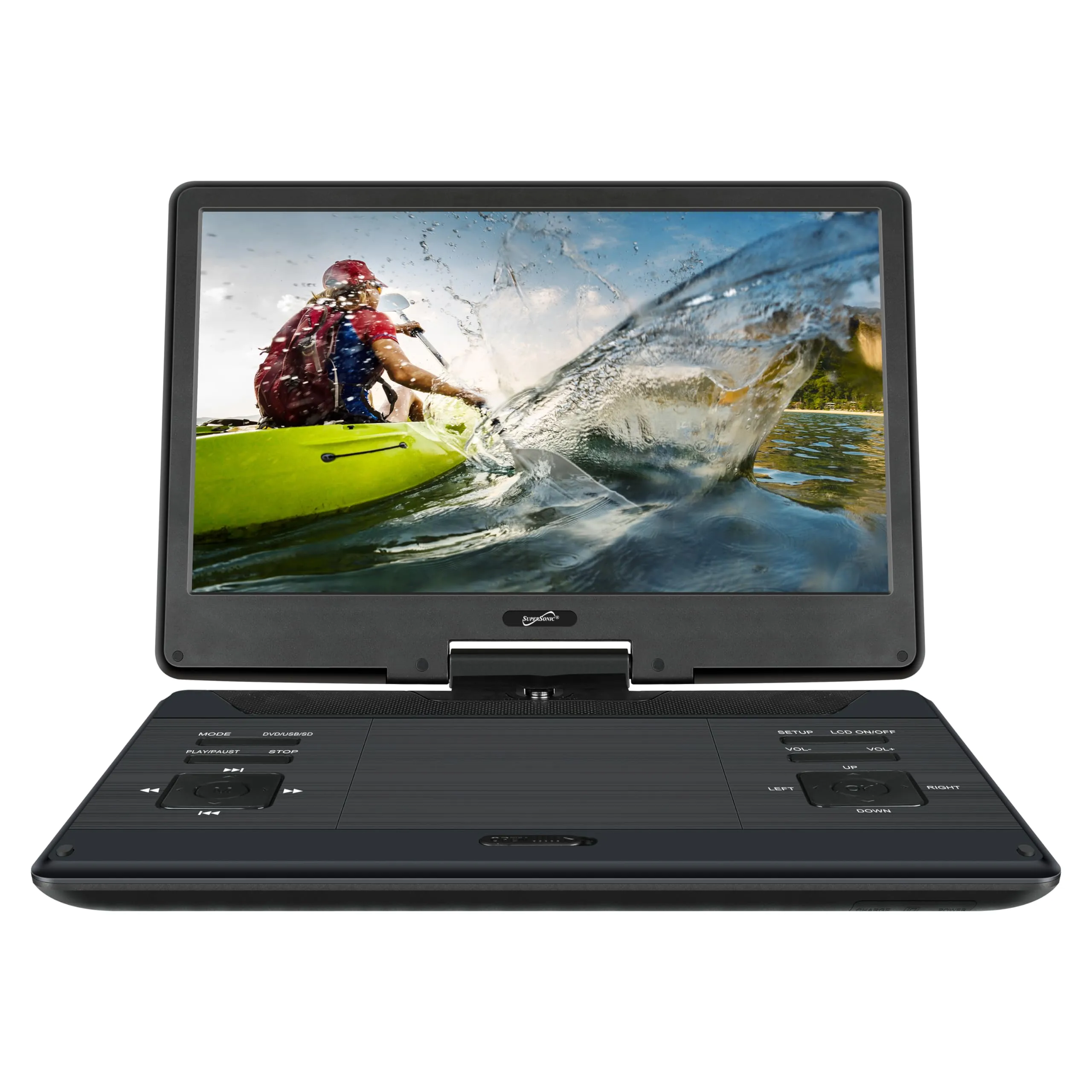 Supersonic SC-2514 14" Portable DVD Player with 270° Swivel LED