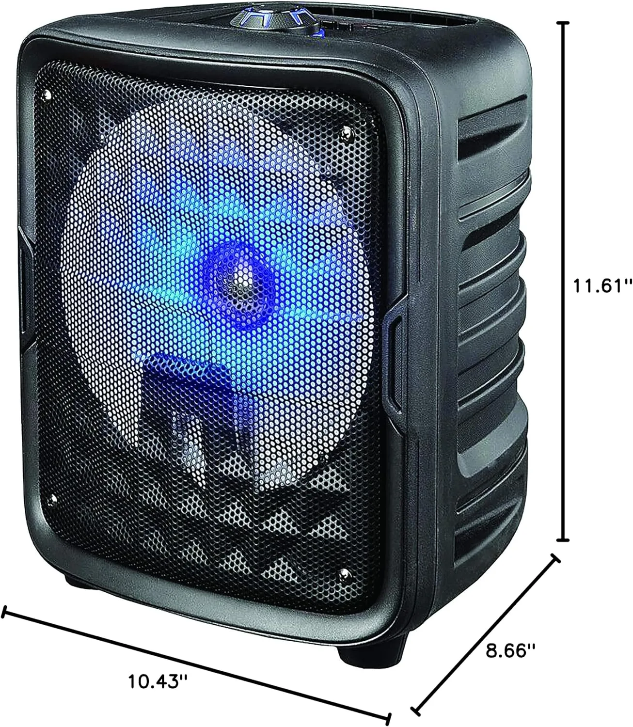 IQ Sound IQ-6608DJBT 8-inch Bluetooth Speaker with True Wireless Technology (Black)