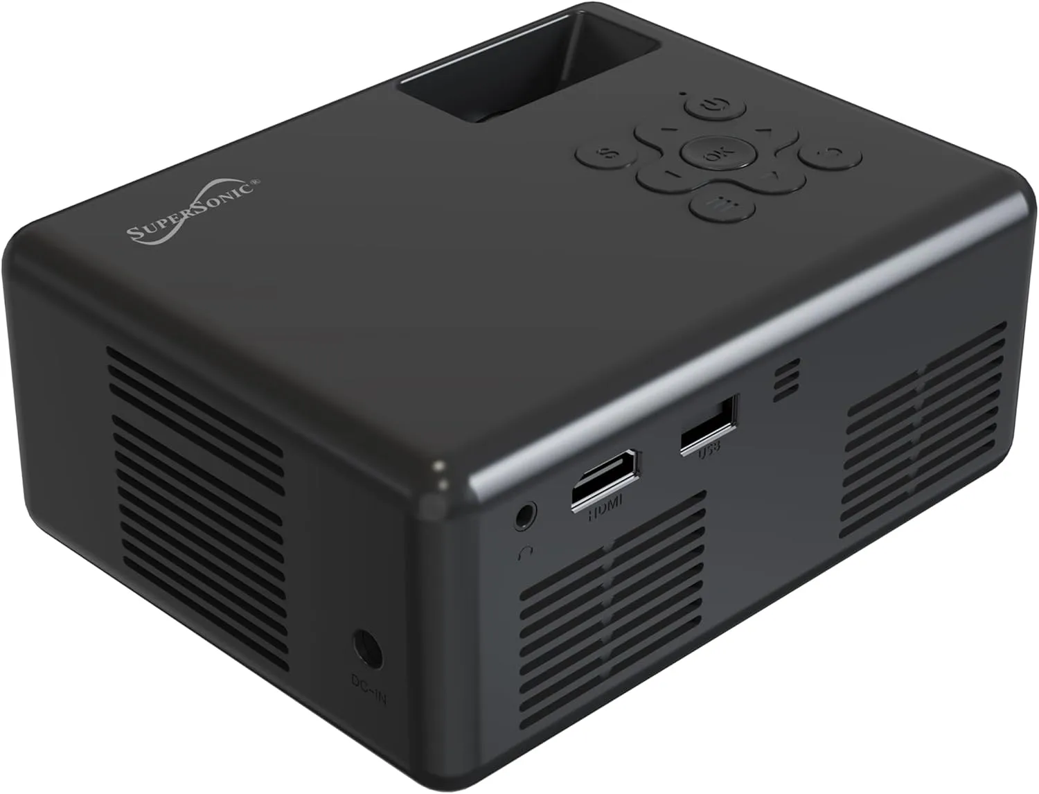 Supersonic SC-280P 720P HD LED Projector — 1280×720 Native, 1080P HDMI, 2000 Lumens