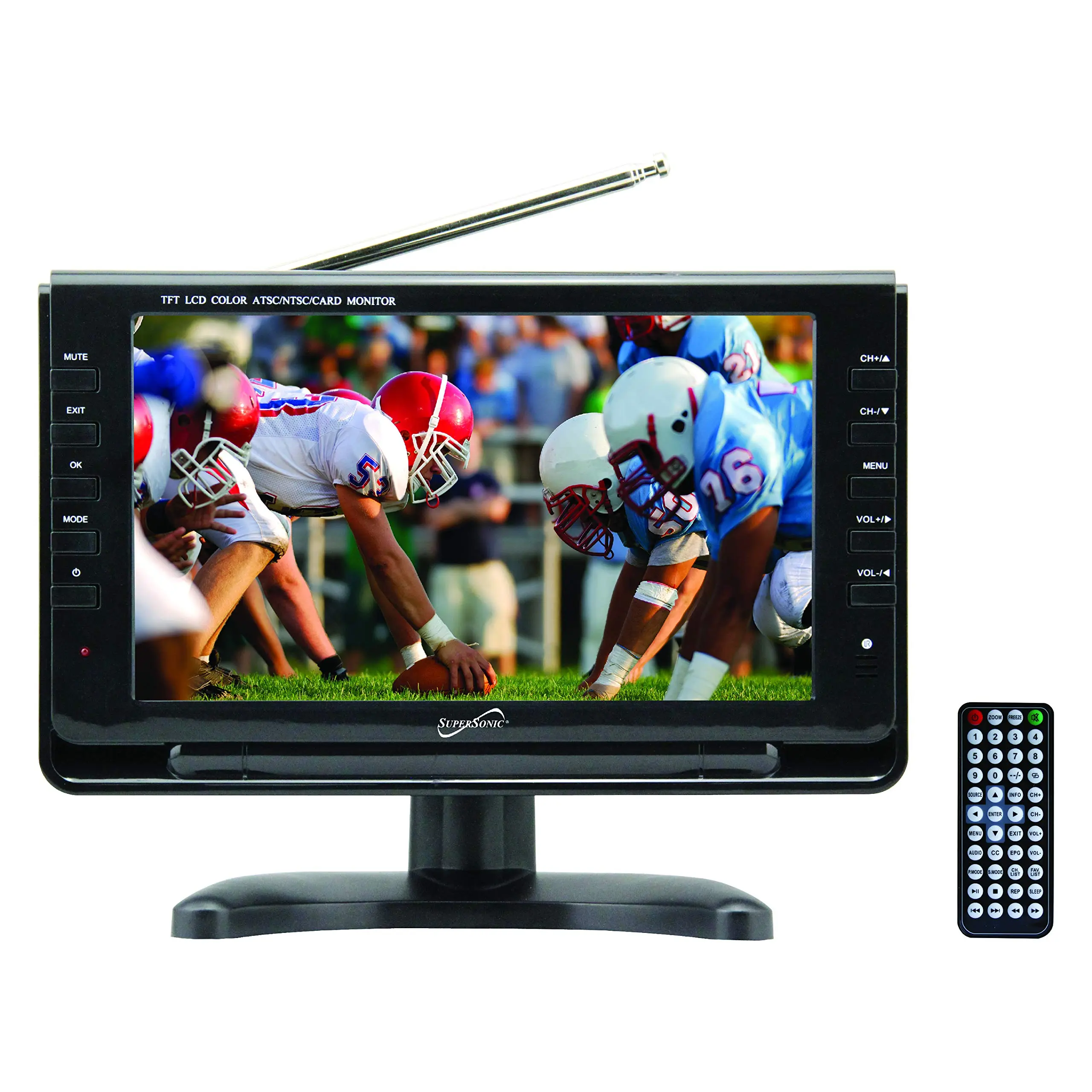 Supersonic Portable LED TV with Digital Tuner & Rechargeable Battery