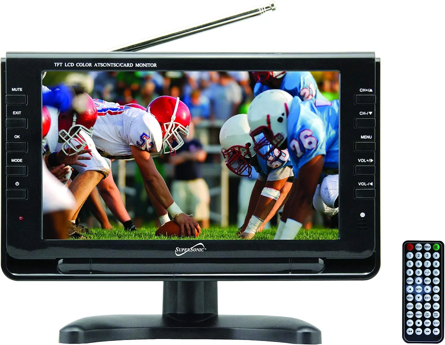 Supersonic Portable LED TV with Digital Tuner & Rechargeable Battery