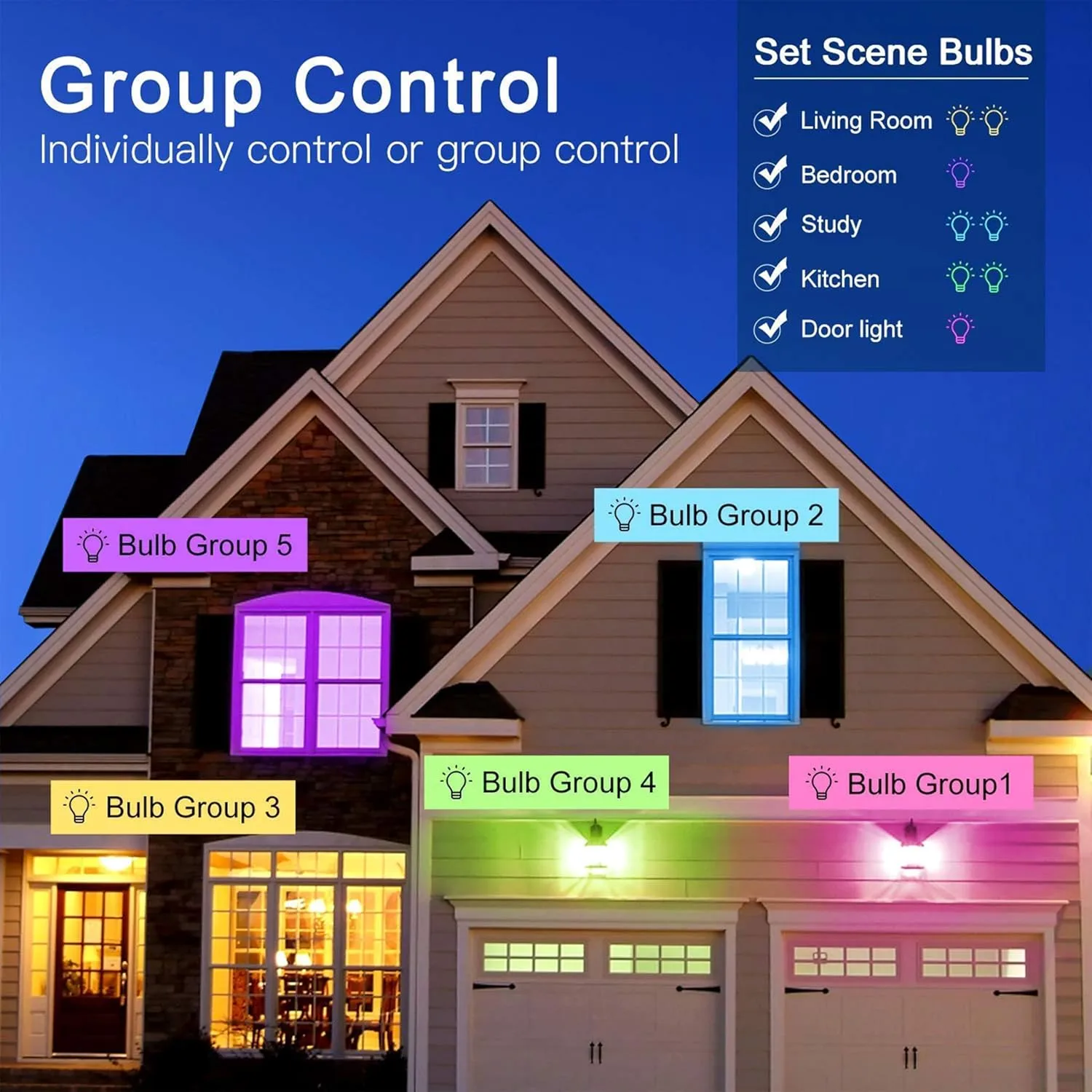 Supersonic SC-846SB Smart LED Bulb with WiFi and Alexa Enabled, WiFi, App Control, 16 Million Colors, 806 Lumen, Scheduling, Multiple Scenes, Easy Installation, Android/iOS, Energy Efficiency