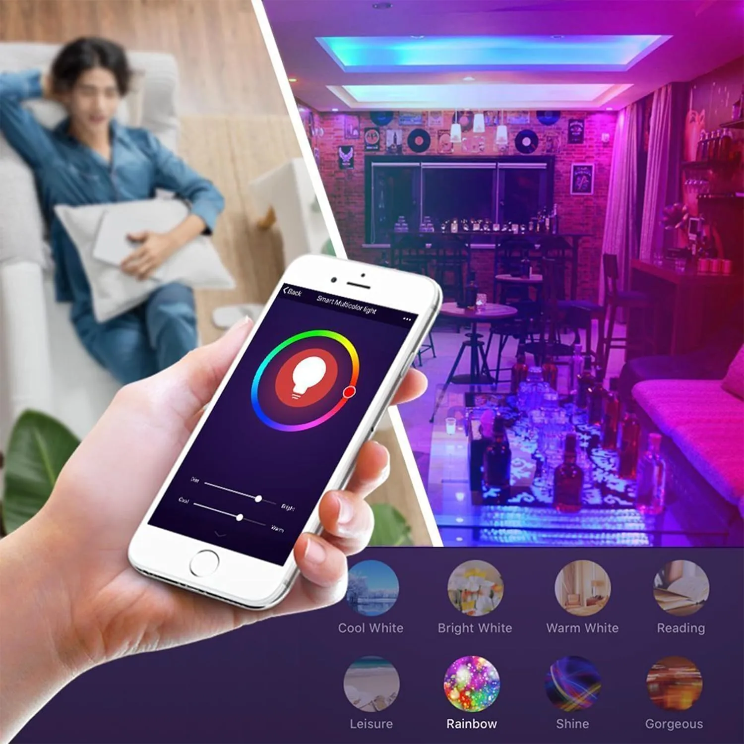 Supersonic SC-846SB Smart LED Bulb with WiFi and Alexa Enabled, WiFi, App Control, 16 Million Colors, 806 Lumen, Scheduling, Multiple Scenes, Easy Installation, Android/iOS, Energy Efficiency