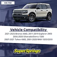 SuperSprings CSS-1168 Coil SumoSprings – Pair, Black, 1.68 in Inner Wall