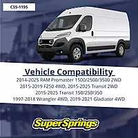 SuperSprings CSS-1195 | Coil SumoSprings for various applications | 1.95 inch inner wall height, Black