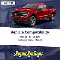 SuperSprings SSR-117-47 Left and Right Rear Black SumoSprings fits 2009 2020 F150 4x4 | Reduces Rear End Sag, Decreases Vibration, Stabilizes Sway & Softens Harsh Rebounds