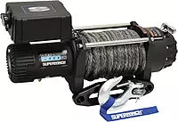 SUPERWINCH Tiger Shark, 15000 lb Capacity, Hawse Fairlead, 15/32 in x 78 ft Synthetic Rope, 12V, Kit