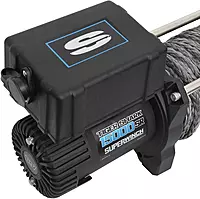 SUPERWINCH Tiger Shark, 15000 lb Capacity, Hawse Fairlead, 15/32 in x 78 ft Synthetic Rope, 12V, Kit
