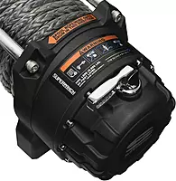 SUPERWINCH Tiger Shark, 15000 lb Capacity, Hawse Fairlead, 15/32 in x 78 ft Synthetic Rope, 12V, Kit