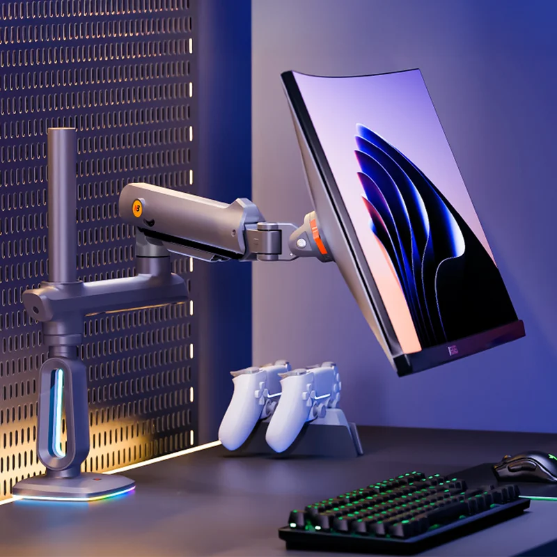 NB NORTH BAYOU F7 RGB GAMING Monitor Stand ARM DESK MOUNT