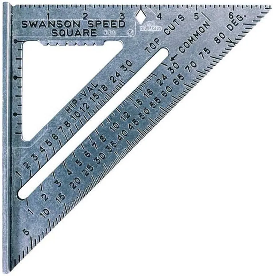 SWANSON Tool Co S0101 7 Inch Speed Square, Blue 7" Speed Square