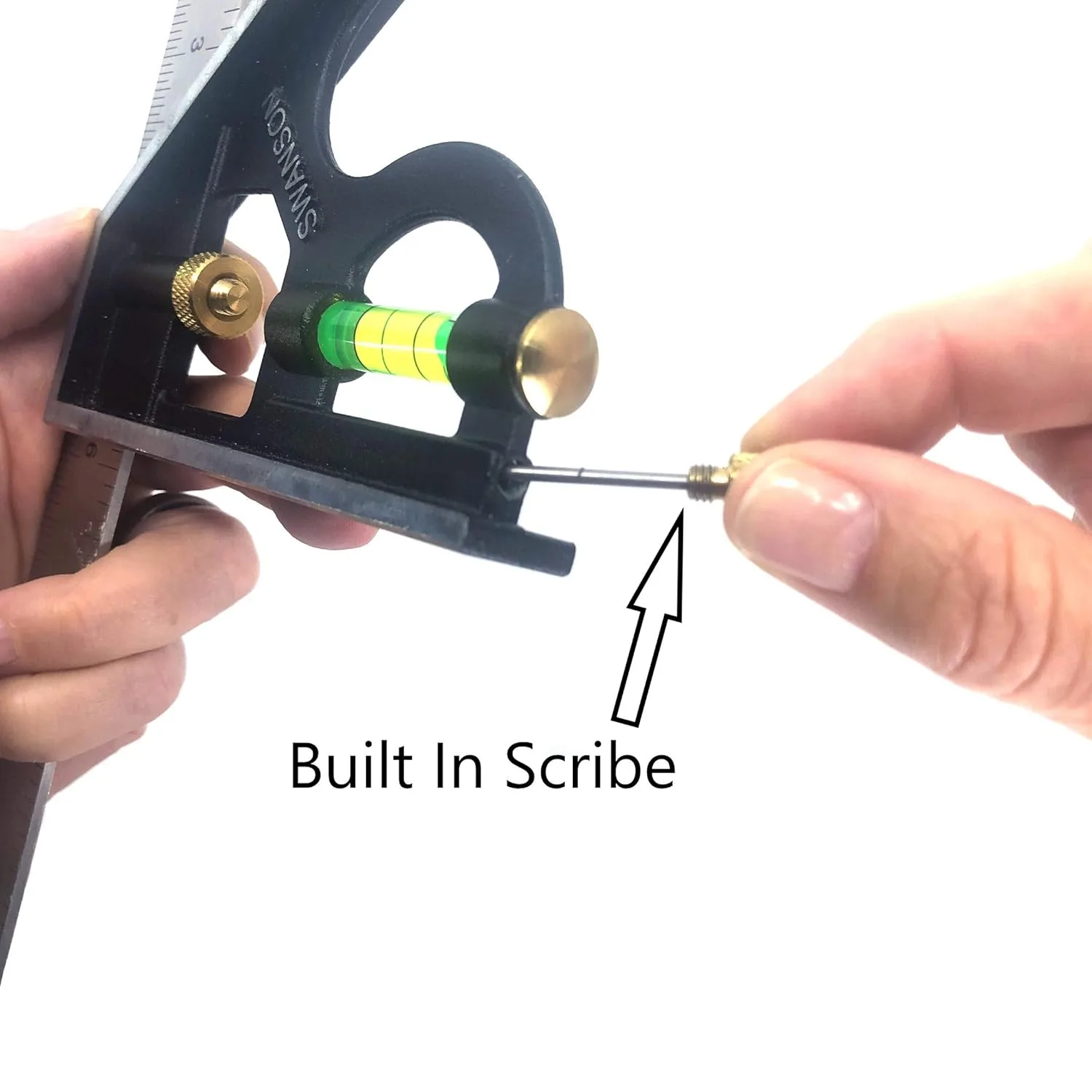 SWANSON TOOLS Combination Square with Die-Cast Zinc Body and Stainless Steel Rule