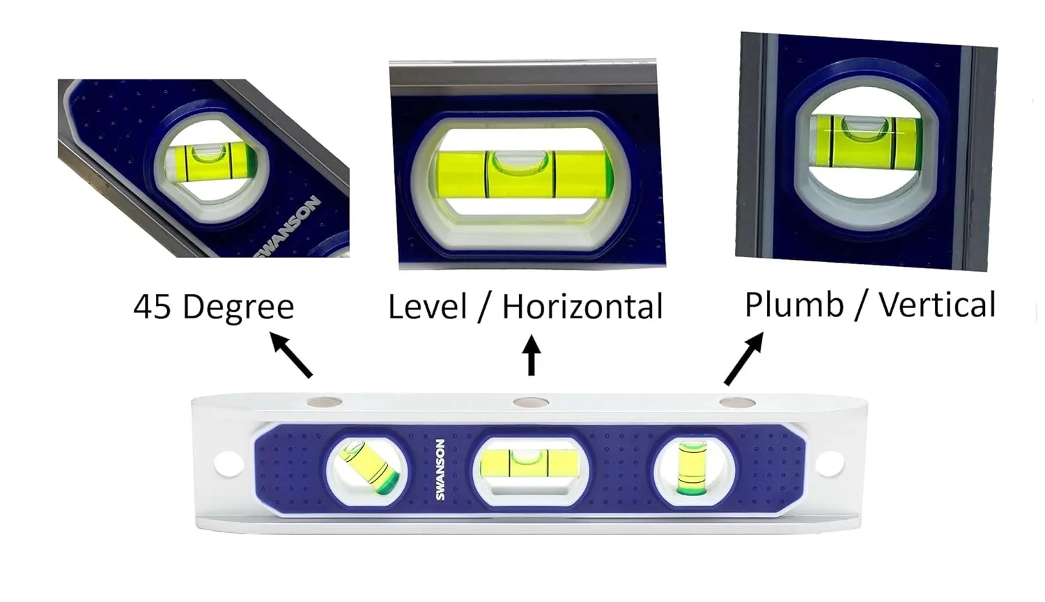 SWANSON TOOLS 9-Inch Magnetic Aluminum Torpedo Level