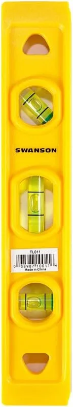 Swanson Tool TL011 9-Inch Speedlite Torpedo Level Yellow (Pack of 2) 2-Pack