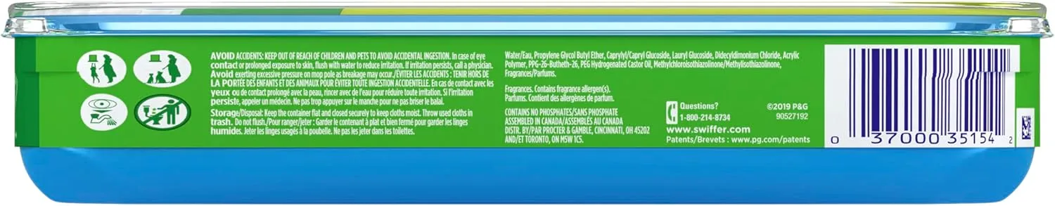 Swiffer Sweeper Wet Mopping Pad Refills for Floor Mop Open Window Fresh Scent 12 Count(Pack of 6)
