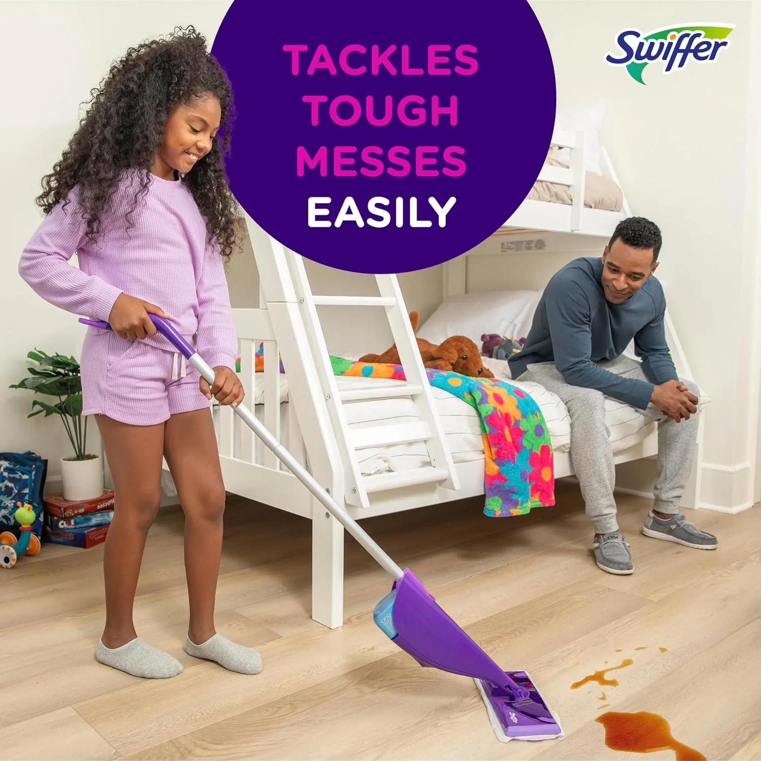 Swiffer WetJet Hardwood Floor Cleaner Spray Mop Pad Refill, Bathroom Cleaning Supplies, Hardwood Floor Cleaner