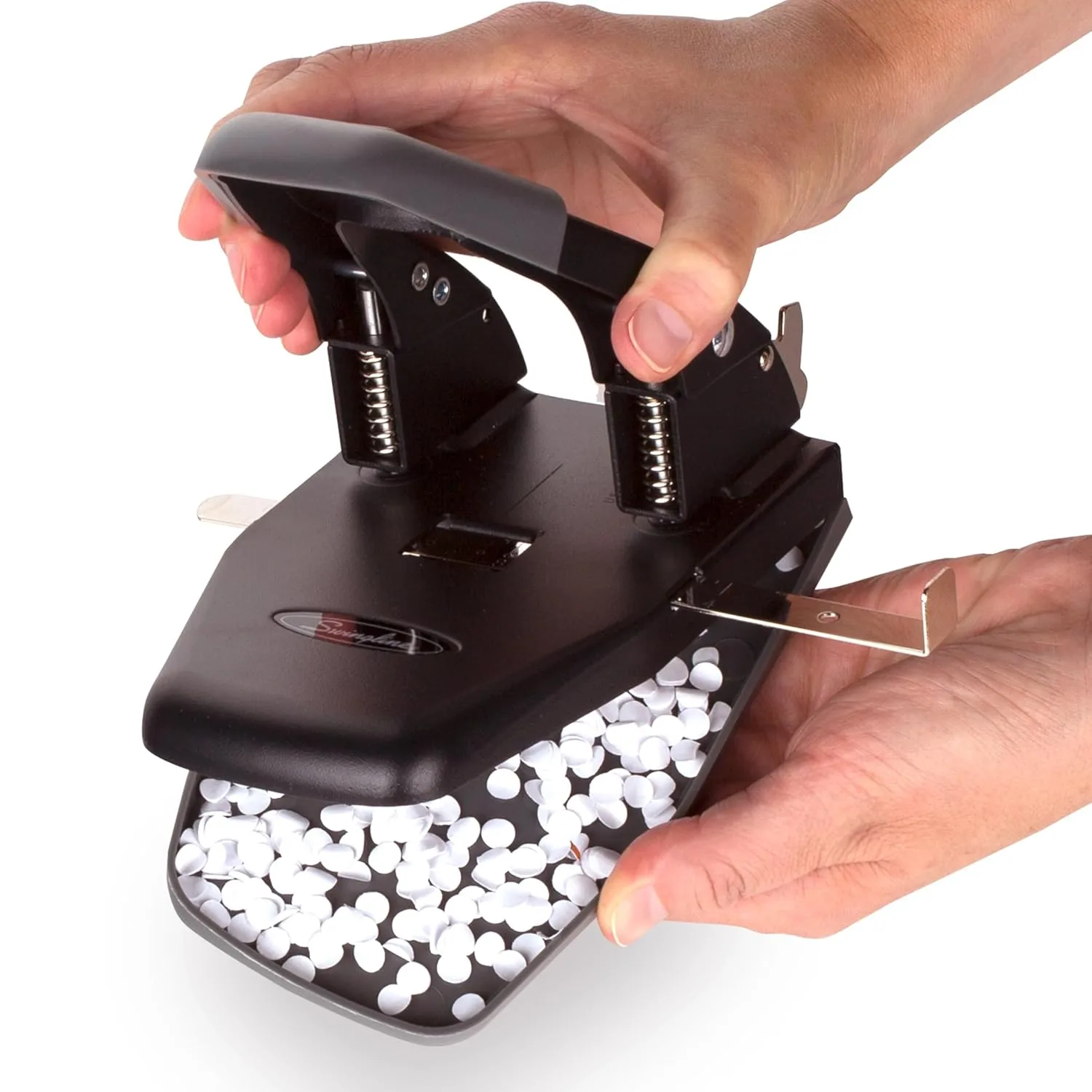 SWINGLINE 2-Hole Punch, Low-Force Metal Construction