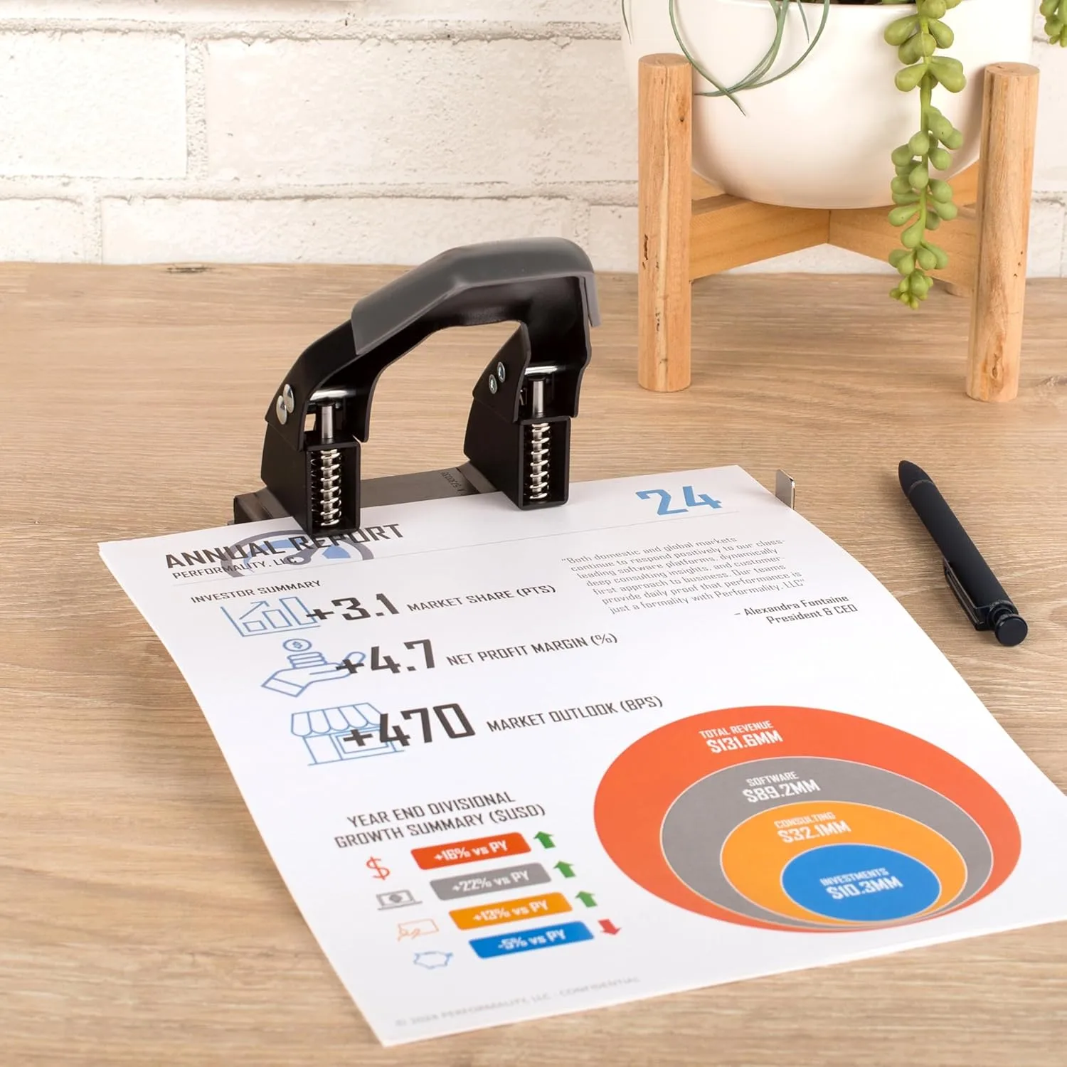 SWINGLINE 2-Hole Punch, Low-Force Metal Construction