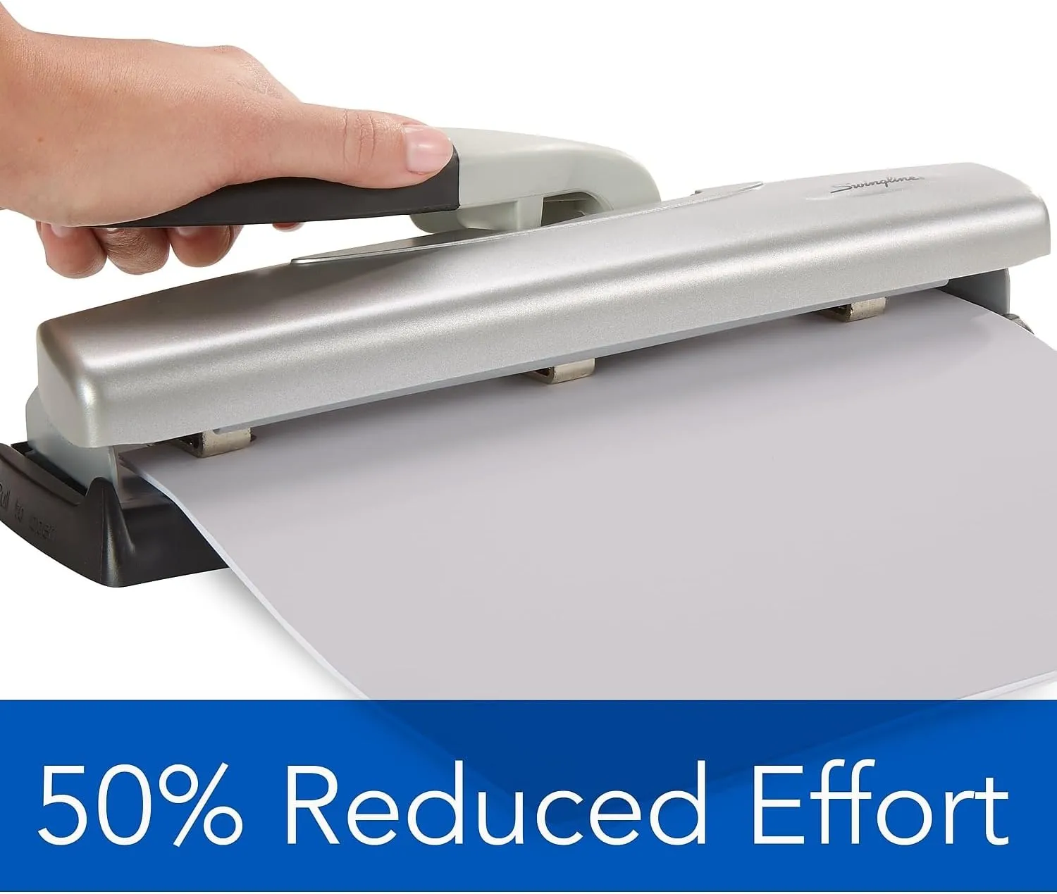 SWINGLINE LightTouch Adjustable Desktop Hole Punch