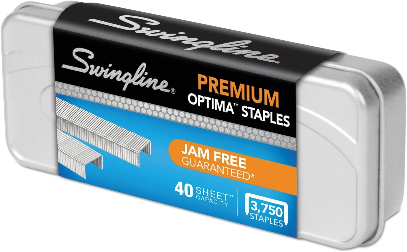 Swingline Optima Premium Staples, 1/4in, 3750/Box (210/Strip)