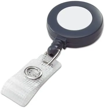 Swingline GBC Retractable Badge Reel - Plastic, Nylon - 25 / Box - Gray