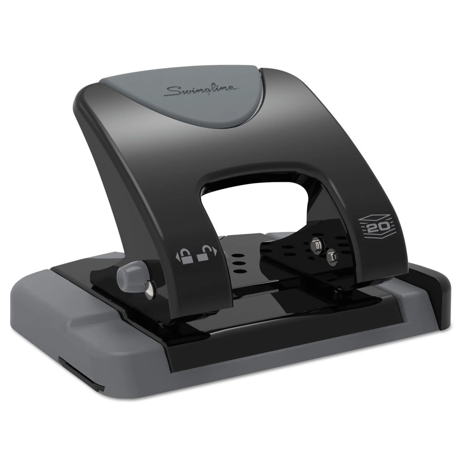 SWINGLINE 2-Hole Punch, Low-Force Metal Construction