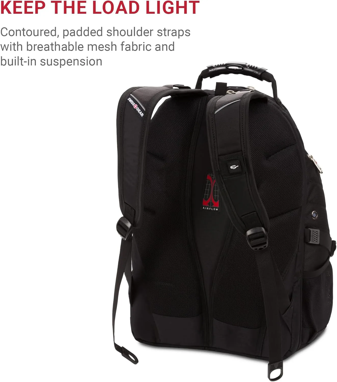 SwissGear 1900 Scansmart TSA 17 Laptop Backpack, Black, 19-Inch
