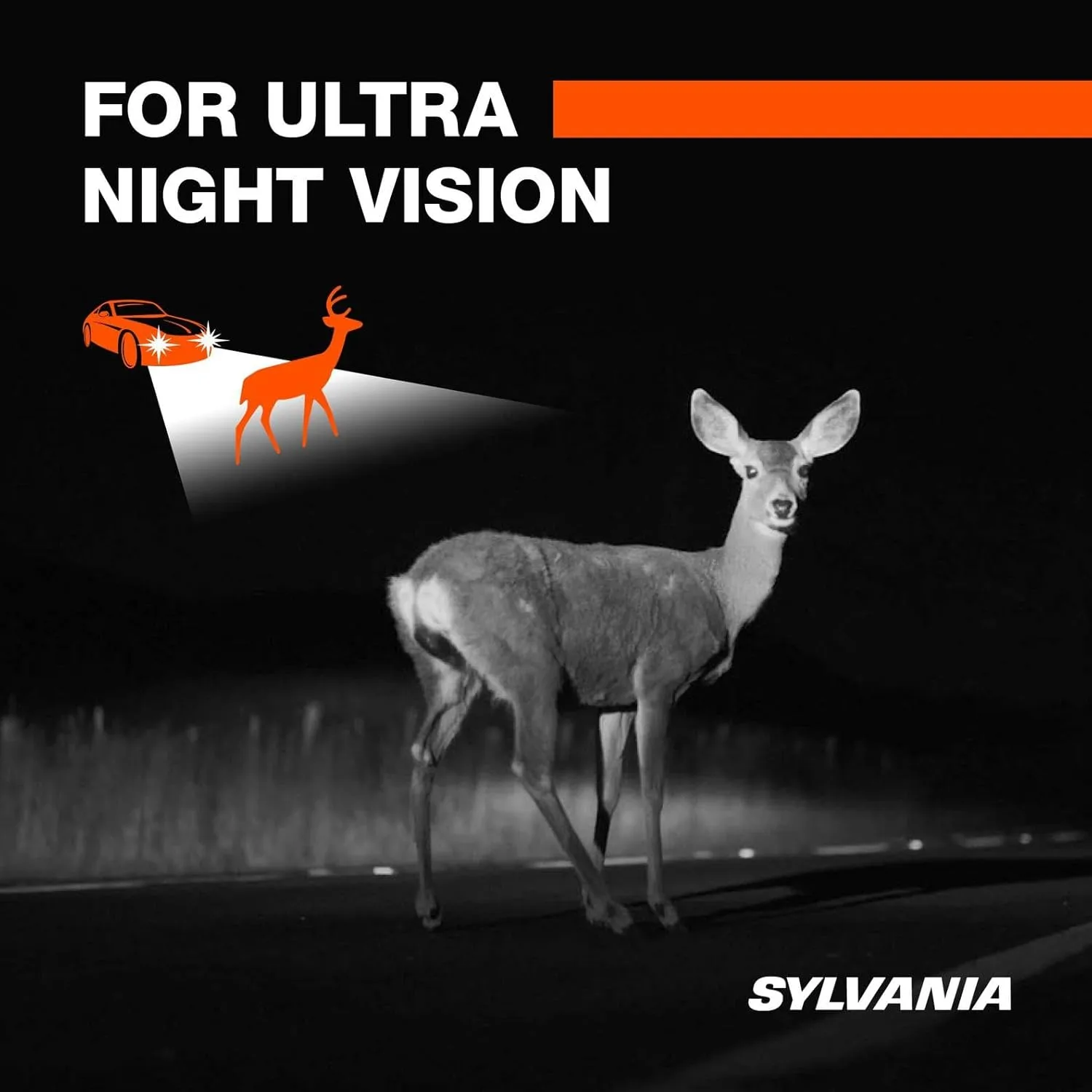 SYLVANIA - 9007 SilverStar Ultra - High Performance Halogen Headlight Bulb, High Beam, Low Beam and Fog Replacement Bulb, Brightest Downroad with Whiter Light, Tri-Band Technology (Contains 1 Bulb)