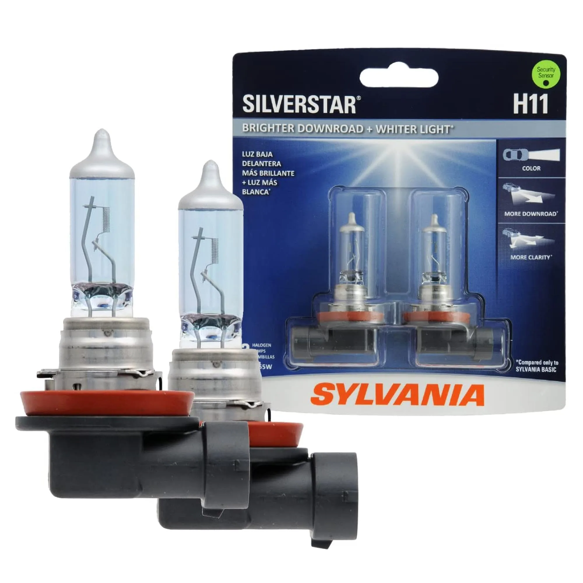 SYLVANIA H11 SilverStar High Performance Halogen Headlight Bulb (2 Pack)