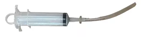 Nasal Airway Tip shown with 66cc syringe (sold separately)