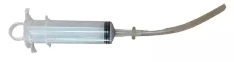 Nasal Airway Tip shown with 66cc syringe (sold separately)