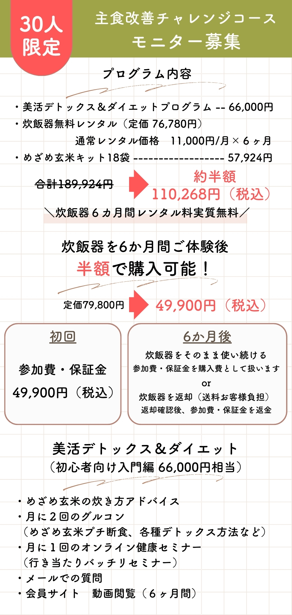 主食改善チャレンジコース(Premium New 圧力名人 SP)