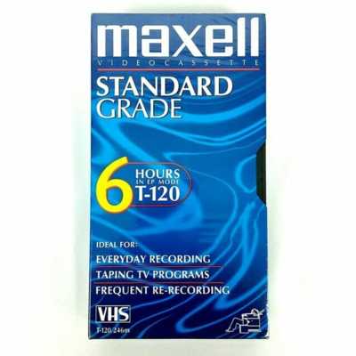 Maxell T-120 Standard Grade Video Tapes - 6 Hrs Maxell T-120 Standard Grade Video Tapes - 6 Hrs