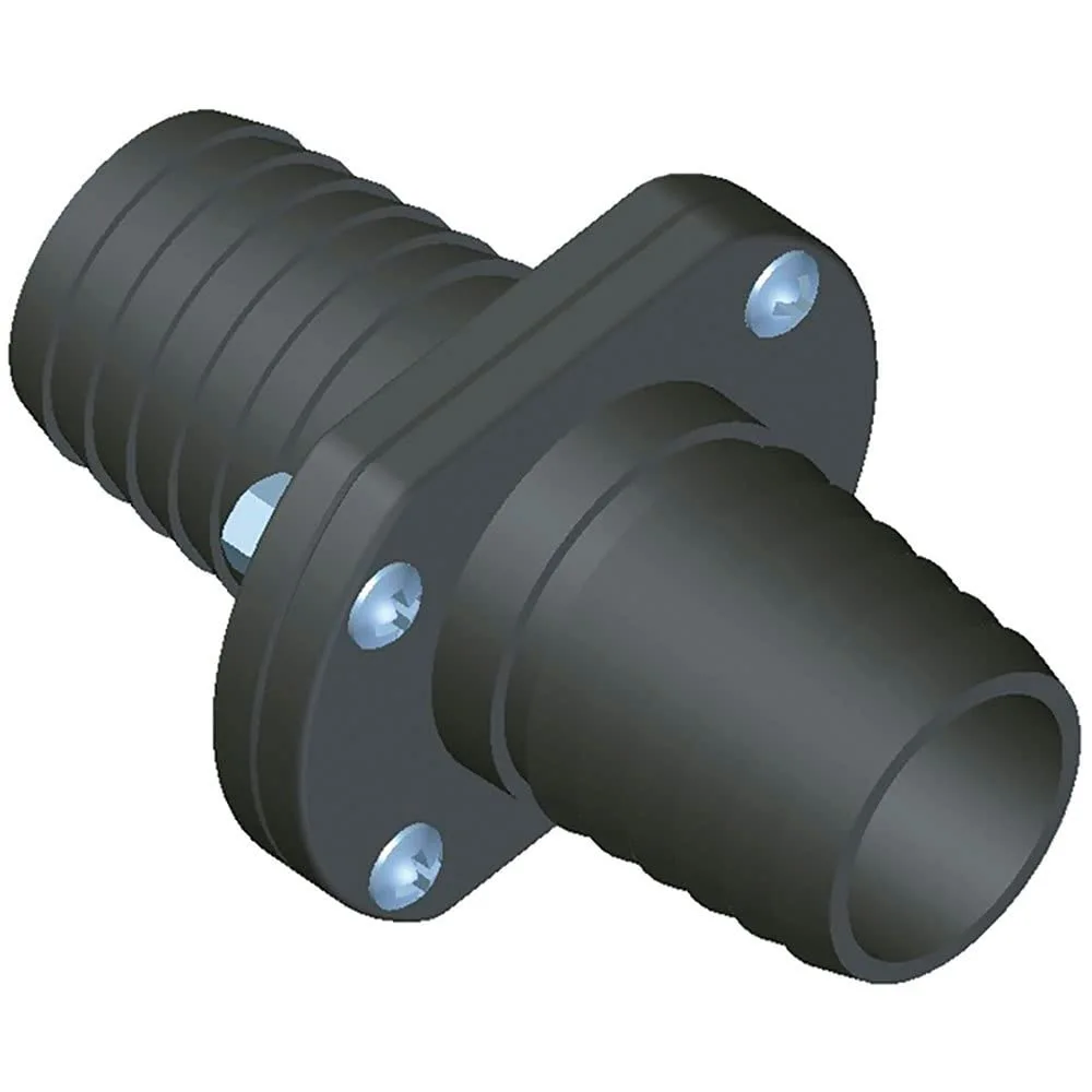T-H Marine Double Barb Inline Scupper Check Valve - 1-1/2" - Black