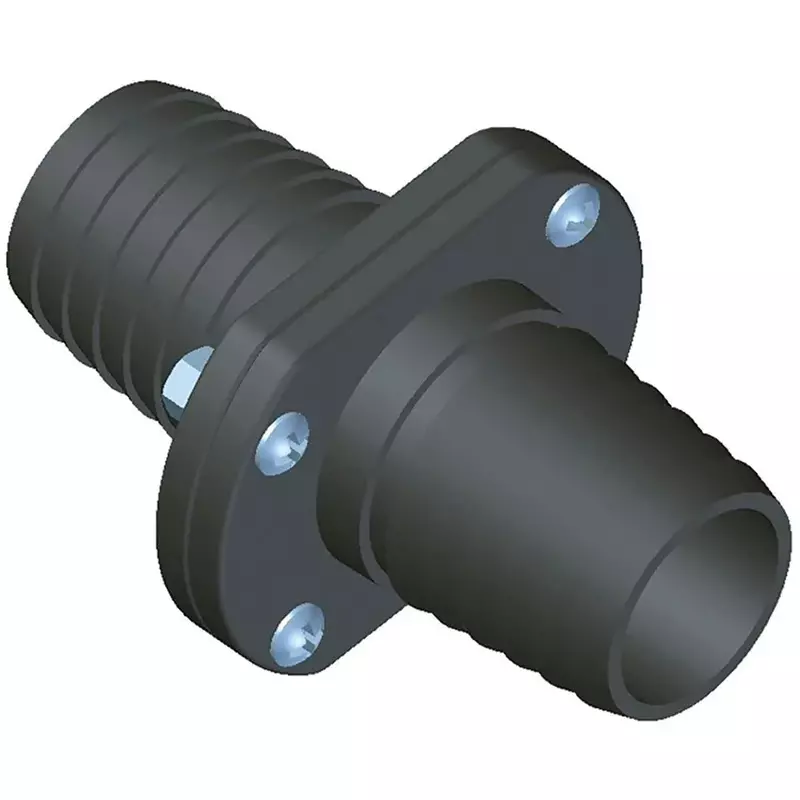 T-H Marine Double Barb Inline Scupper Check Valve - 1-1/2" - Black