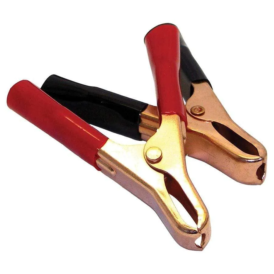 T-H Marine Positive & Negative Battery Clips | Color Coded Insulated 3" Corrosion Resistant Plated Clips - 15 Amp