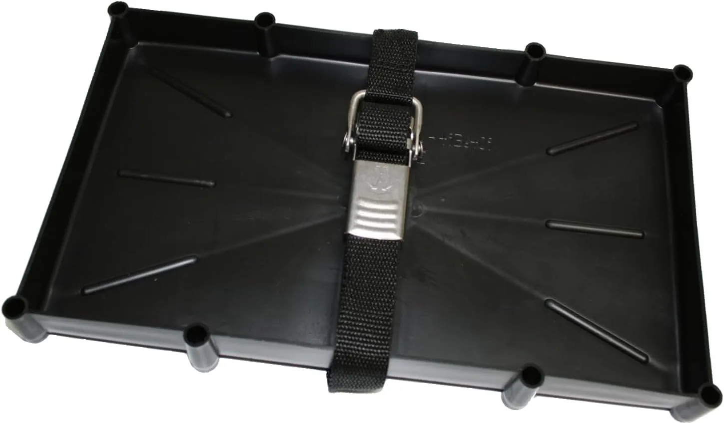 T-H Marine 27 Series Battery Tray with 316 Stainless Steel Buckle, 12.5 x 7 in