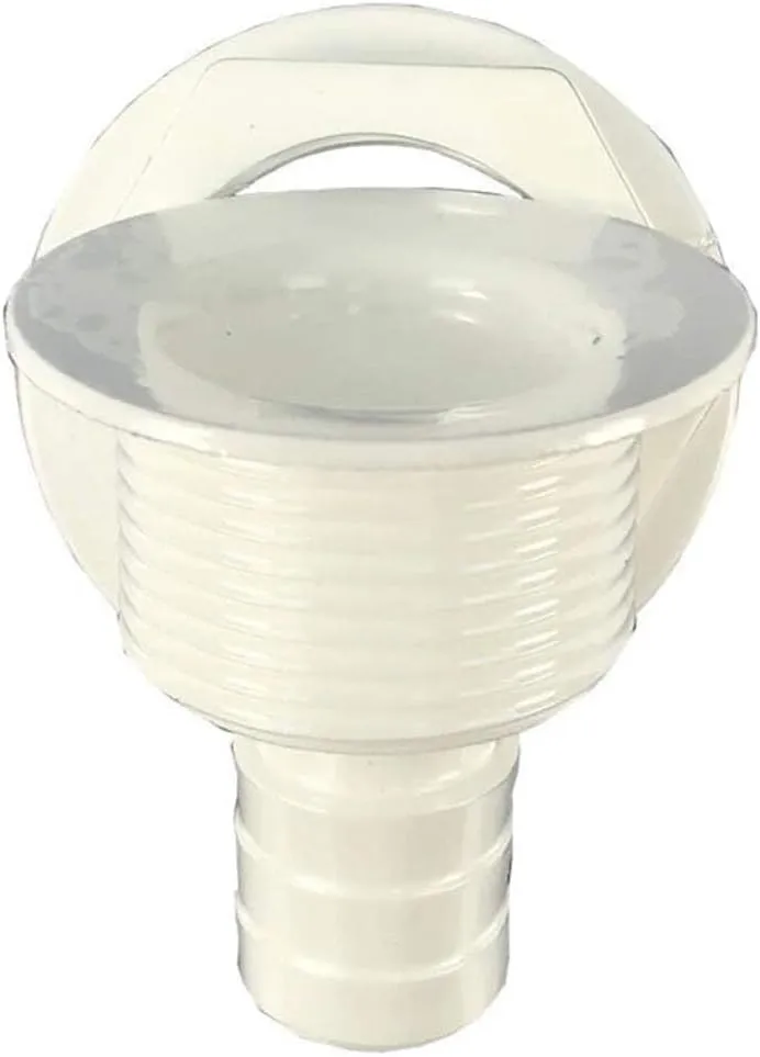 T-H Marine Straight Barbed All-Purpose Drain - White