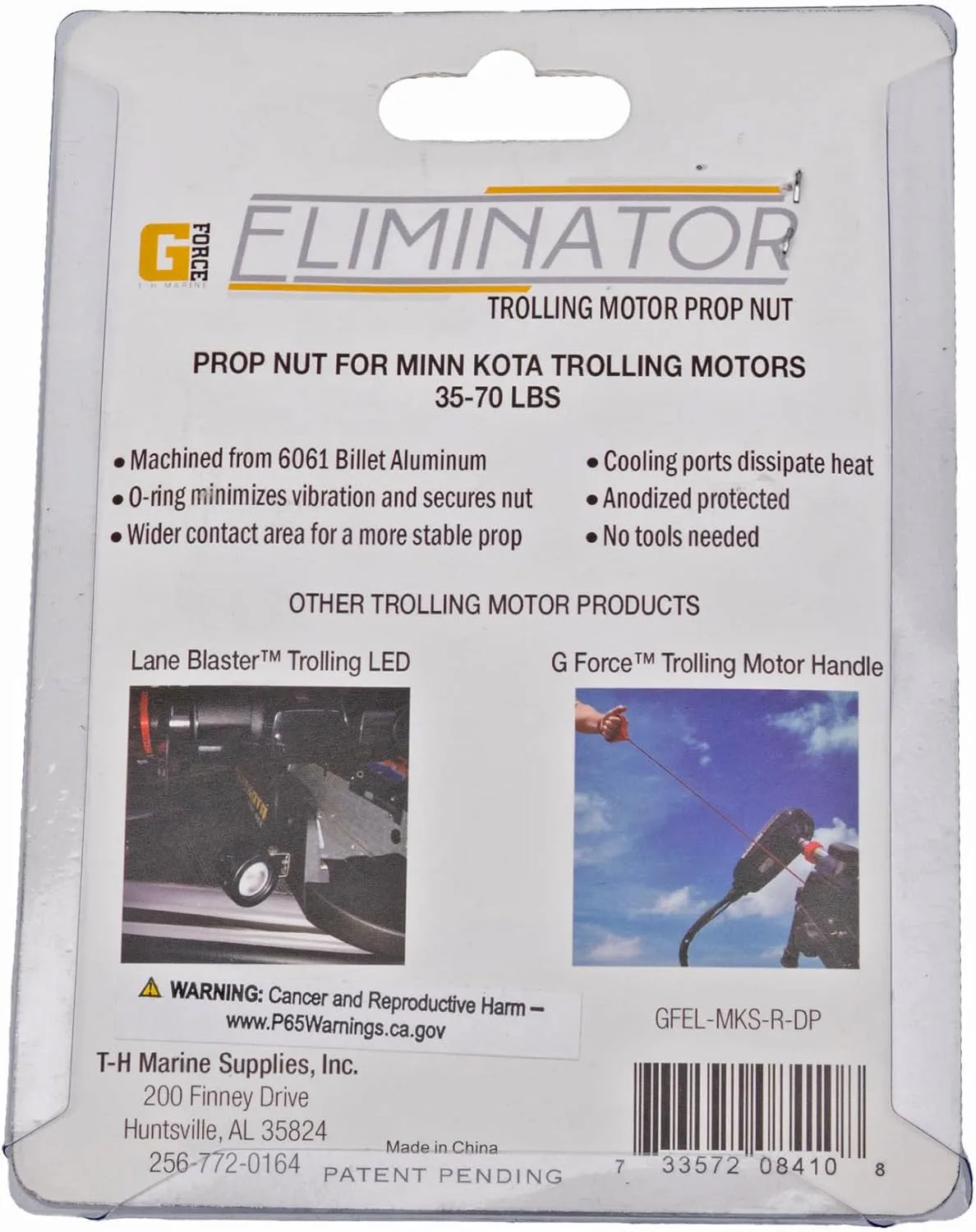 T-H Marine G-Force Eliminator Trolling Motor Prop Nut for MinnKota and MotorGuide