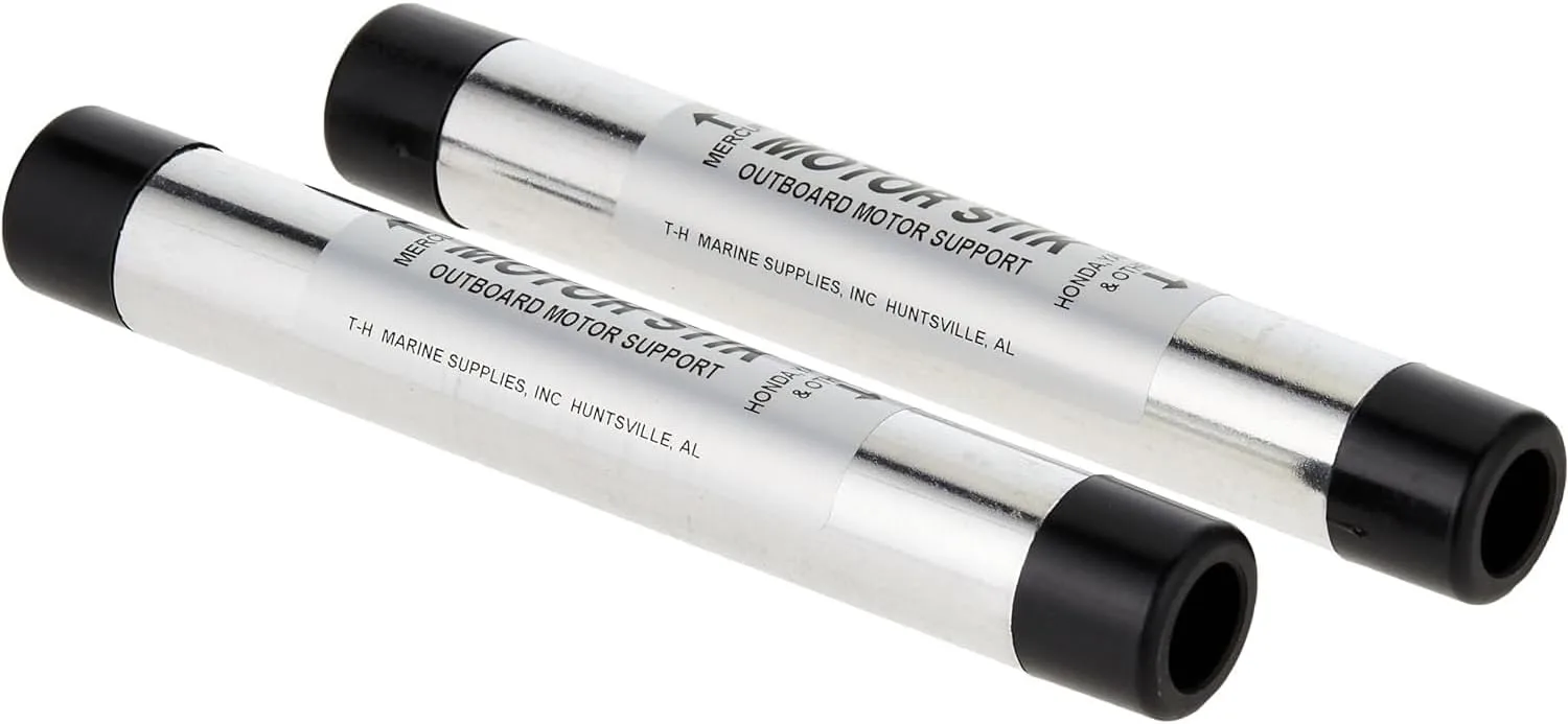 T-H Marine Motor Stik OutBoard Motor Support Stick Pair - 8.5" Long Aluminum Transom Saver for 150hp & Up Outboards